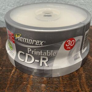 Memorex Printable CD-R 30 Pack 700mb‎ 80min 52x NEW Factory Sealed Data Storage